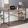 FREE SHIPPING Small Computer Desk with Shelves 100x50x98 cm, Home Office Desk, Study Writing Office Table, 4 Tier Shelf, Brown Image 4