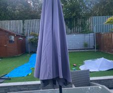 Crank & Tilt Garden Parasol Umbrella with Heavy Granite Base