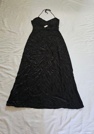 AFRM Revolve Black Snakeprint Cutout Midi Dress RRP 75E