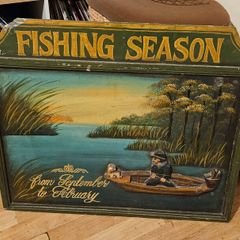 Large Fishing Season Sign