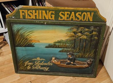 Large Fishing Season Sign