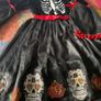 Halloween Skeleton Dress Costume age 9-10yrs Image 3