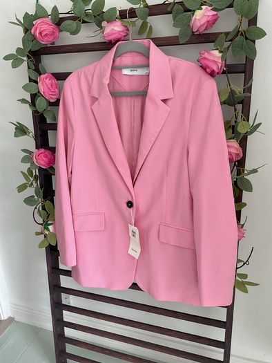 blazer Bnwt Bershka size large pink single breasted jacket