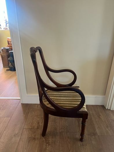 Antique Edwardian Inlaid Mahogany Chair