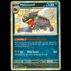 Mabosstiff 188/091 Baby Shiny Rare Holo Scarlet & Violet Paldean Fates Pokemon Card