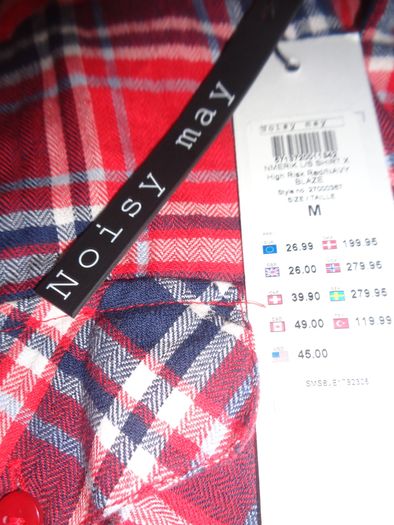Noisy May Womans Check Shirt for Sale