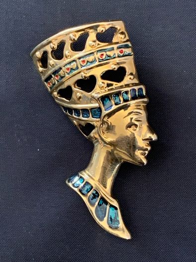 Vintage Nefertiti Egyptian queen brooch