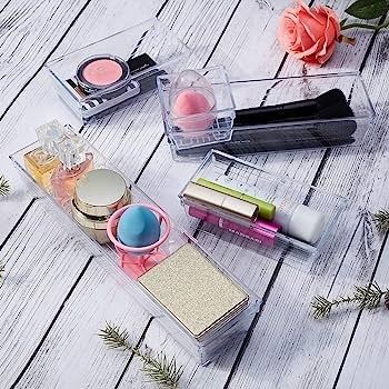 FREE EXPRESS SHIPPING 14 PCS Clear Plastic Drawer Organisers Tray for Makeup, Kitchen Utensils, Jewelries and Gadgets
