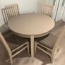 Extendable Dining table and Chair set Image 2