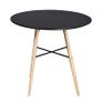 Dining Table MDF Round Black Image 2