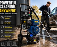 Petrol Pressure Washer 186 Bar  196cc High Power Jet Washer