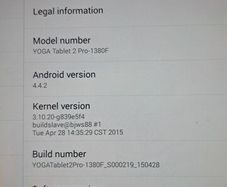Lenovo tablet yoga 2 pro 1380 with projector