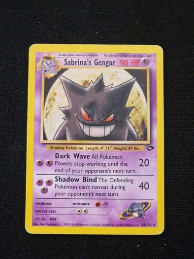 pokemon 2000 sabrinas gengar gym challenge 29/132 LP