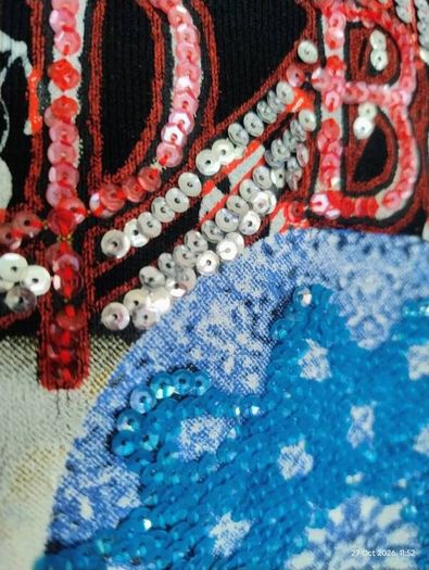 Vintage Y2K Siren Mall Goth Cherry Skull Sequin Cardigan