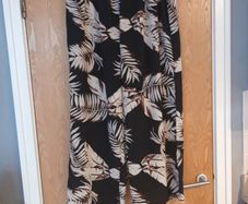 Shein  Palazzo Black  Printed Trousers.   S.4XL  - 18-20. NEW.