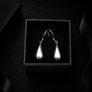 925 Vintage Sterling Silver Teardrop Earrings Image 2