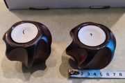 Lovely set of 2 raisin night lite candle holder.
