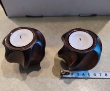 Lovely set of 2 raisin night lite candle holder.