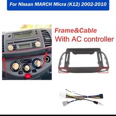 Frame For NISSAN MARCH 2002-2010 9 Inch Car Radio Stereo Android Player Casing Frame 2 Din Head Unit Fascia Install Accessories