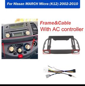 Frame For NISSAN MARCH 2002-2010 9 Inch Car Radio Stereo Android Player Casing Frame 2 Din Head Unit Fascia Install Accessories