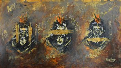 Echoes of Silence 90x50cm acrylic painting on canvas