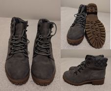 New Look 915 Grey Suedette Ankle Boots, New