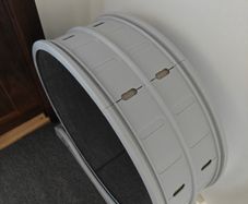 large cat running wheel