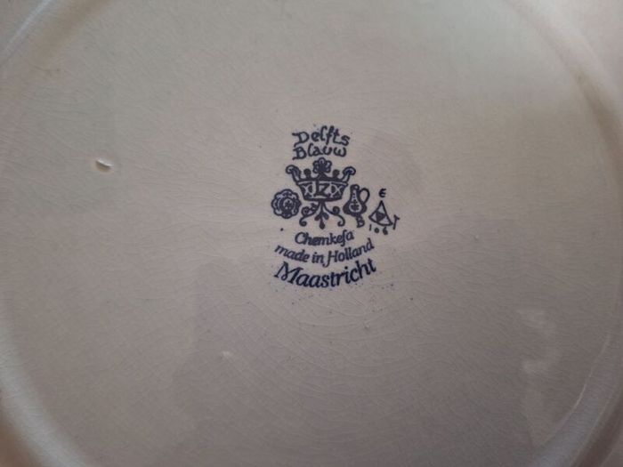 Vintage Mastricht Dutch Heavy Blue &White Platter