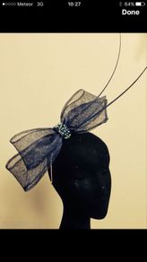 Handmade Navy Fascinator