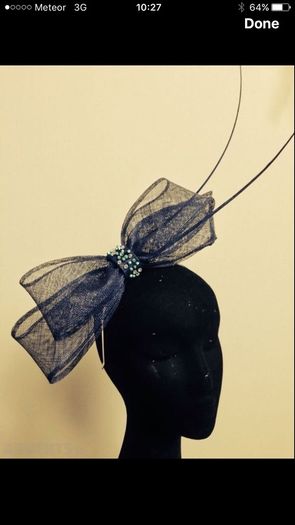 Handmade Navy Fascinator