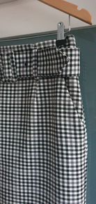M&S gingham belted midi skirt with pockets Sz 12
