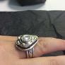 Silver ring with white  stone Image 2