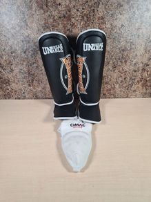 Kids SANDEE COOL-TEC SHIN GUARDS muay thai SIZE XS extra small + groin guard cup