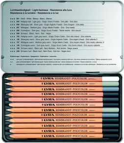 Lyra Rembrandt Polycolor Pencils (12 Greytone) SALE 30% OFF