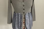 cardigan Bnwot small Benetton cardigan with satin peplum