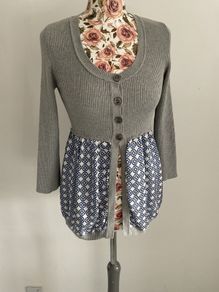 cardigan Bnwot small Benetton cardigan with satin peplum