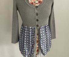 cardigan Bnwot small Benetton cardigan with satin peplum