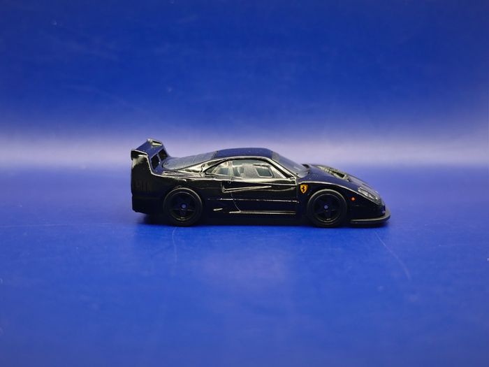 Hot Wheels Ferrari F40 Competizione with custom wheels.