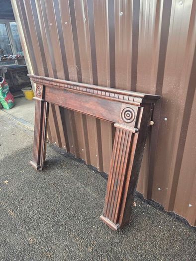 Handmade timber fireplace surround