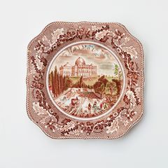 Genuine hand engraved plate "The Capitol at Washington" of the series Historic America by Johnson Bros.  England   size 19.5x19.5cm