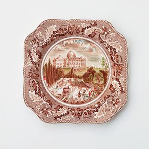 Genuine hand engraved plate "The Capitol at Washington" of the series Historic America by Johnson Bros.  England   size 19.5x19.5cm