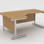 New Radial Desk with Cantilever Legs 1800 x 1200mm Image 2