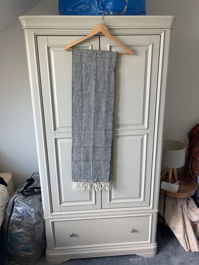 Foxford Woolen Mills Grey Herringbone Scarf