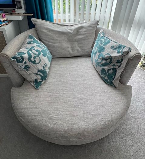 3 +2 sofas with 360 degree swivel love chair