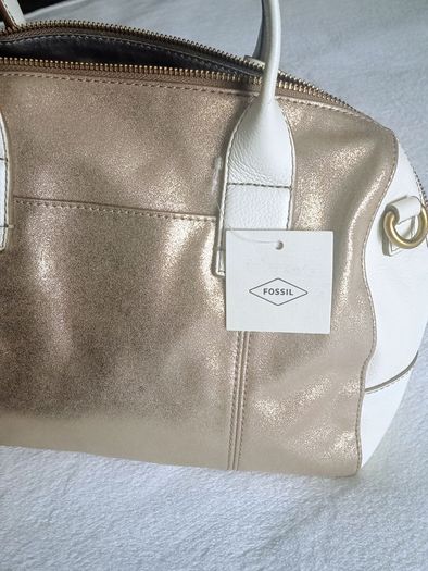 Vintage Fossil Leather Satchel Bag.