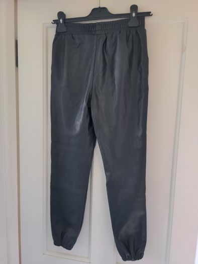Faux leather joggers