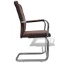 Cantilever Dining Chairs 6 pcs Brown Faux Leather Image 2