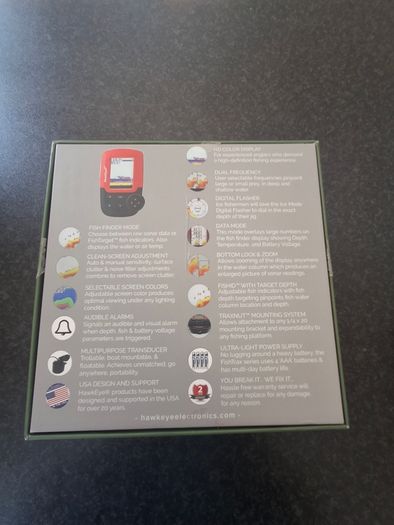 Fish trax 1c belly boat fish finder.