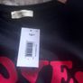 Ladies Black & Red Logo Print T-shirt Image 3