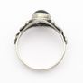 925 Vintage Sterling Silver Garnet Spiral Ring Image 5